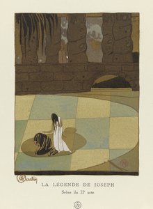 La Legende de Joseph, Scéna z II. dějství, hospoda. 1914 (tisk šablony) od Charles Martin