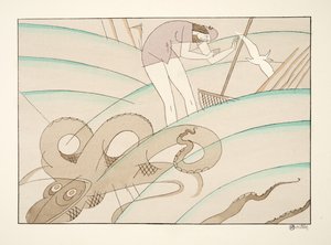 La Pieuvre od Sports & Entertainment, hospoda. 1914 (tisk šablony) od Charles Martin