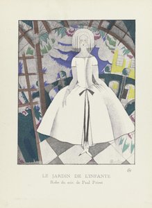Le Jardin de lInfante, ze sbírky módních talířů, 1920 (tisk šablony) od Charles Martin
