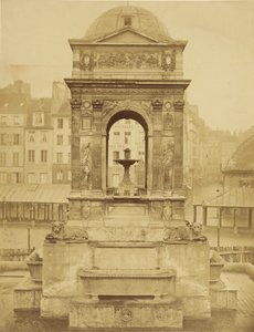 Průčelí Fontány neviňátek, Paříž od Charles Marville