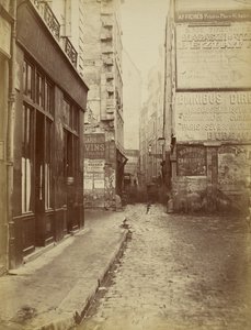 Rue Tirechappe, pohled z rue Saint-Honoré od Charles Marville