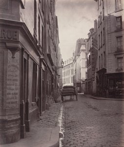 Rue de la Bucherie, du cul de sac Saint-Ambroise (pátý obvod),1866-1868 (foto) od Charles Marville