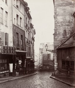 Rue de la Montagne-Sainte-Geneviève poblíž křižovatky s ulicí LaPlace (Rue de la Montagne-Sainte-Geneviève prés de carrefour de la rue LaPlace) od Charles Marville