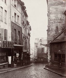 Rue de la Montagne-Sainte-Geneviève poblíž křižovatky s ulicí LaPlace (Rue de la Montagne-Sainte-Geneviève prés de carrefour de la rue LaPlace) od Charles Marville