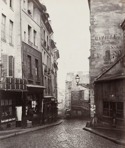 Rue de la Montagne-Sainte-Geneviève poblíž křižovatky Rue Laplace od Charles Marville
