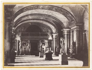 Pokoj Caryatids, v muzeu Louvre, c. 1851. od Charles Marville