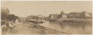 Seina z Pont du Carrousel směrem k Notre Dame, 1853 (foto) od Charles Marville