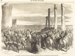 Rakousko-pruská vojska vstupující do Hamburku ... [horní polovina] od Charles Maurand after Godefroy Durand