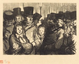 Boulevard du Temple o půlnoci od Charles Maurand after Honoré Daumier