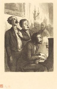 The Lounge Singers od Charles Maurand after Honoré Daumier