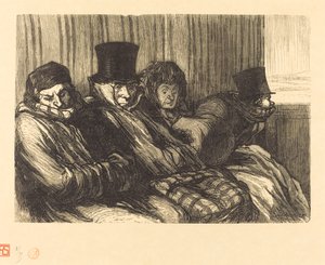zábavný vlak od Charles Maurand after Honoré Daumier