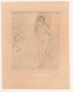 Eva opřená o strom od Charles Maurin (signed by artist)