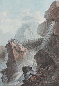 Pohled na vodopád bystřiny Gelten, 1785.
