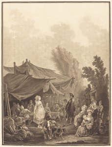 Noce de Village (vesnická svatba) od Charles Melchior Descourtis after Nicolas Antoine Taunay