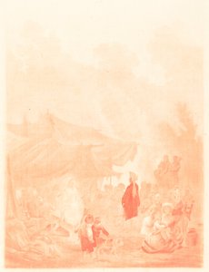 Noce de Village (vesnická svatba) od Charles Melchior Descourtis after Nicolas Antoine Taunay
