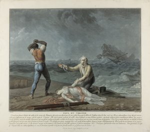 Paul und Virginie von Charles Melchior & Schall Jean (1752-1825) Descourtis