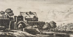 Vodní mlýn poblíž Saint-Denis, 1850. od Charles Meryon