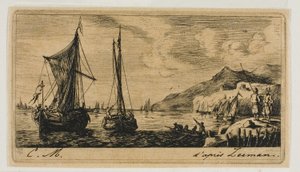 Lodě Calais ve Vlissingenu od Charles Meryon