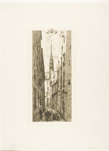 Chantrey Street, Paříž od Charles Meryon