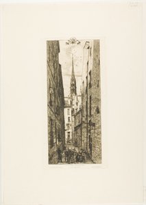 Chantrey Street, Paříž od Charles Meryon
