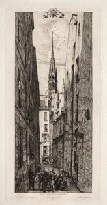 Chantrey Street, Paříž od Charles Meryon