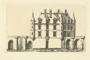 Zámek Chenonceau od Charles Meryon