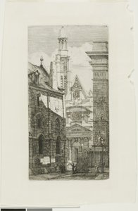 Kostel sv. Etienne du Mont, Paříž od Charles Meryon