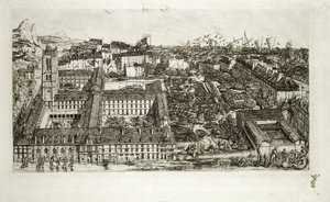College Henri IV a Lycee Napoleon, 1864 od Charles Meryon