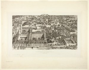College Henry IV (nebo Lycée Napoléon), Paříž od Charles Meryon