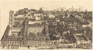 Collège Henri IV, Paříž, nebo Lycée Napoléon (Henry IV College nebo Napoleon School, Paříž) od Charles Meryon