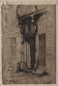 Brána starověkého kláštera v Rue Mirabeau, Bourges od Charles Meryon