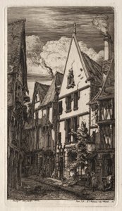Lepty Paříže: v Bourges od Charles Meryon