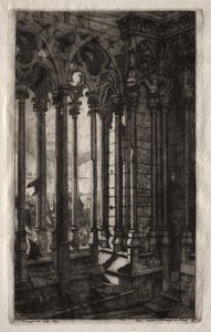 Lepty Paříže: Galerie Notre Dame od Charles Meryon
