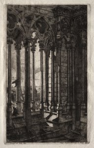 Lepty Paříže: Galerie Notre Dame, 1853. od Charles Meryon