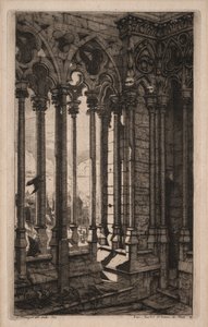 Lepty Paříže: Galerie Notre Dame, 1853. od Charles Meryon