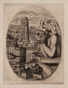 Etchings of Paris: The Gargoyle od Charles Meryon