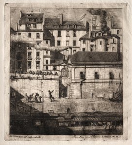 Lepty Paříže: Márnice od Charles Meryon