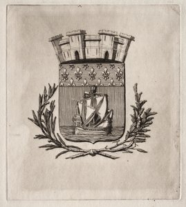 Lepty Paříže: Symbolické paže města Paříže od Charles Meryon