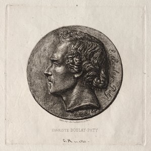 Evariste Boulay-Paty; básník od Charles Meryon