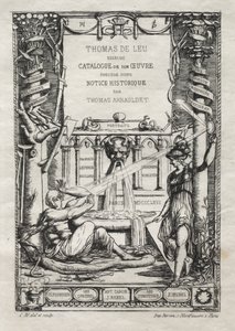 Frontispis pro Katalog rytin Thomase de Leu od Charles Meryon