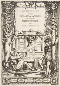 Frontispis pro Katalog díla Thomase De Leu, 1866. od Charles Meryon