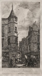Dům s věžičkou, č. 22 ulice lékařské fakulty, 1861. od Charles Meryon
