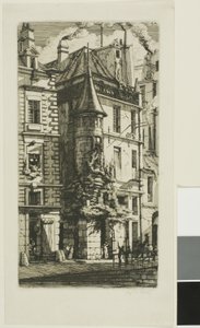 Dům s věžičkou, rue de la Tixéranderie, Paříž od Charles Meryon