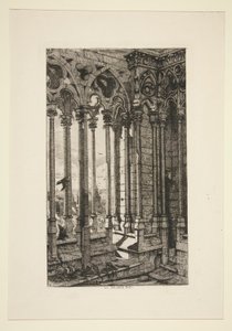Galerie Notre-Dame (galerie Notre-Dame) od Charles Meryon