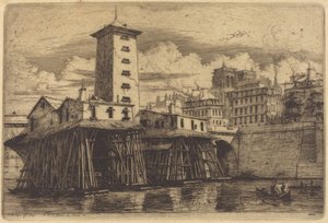 Pumpa Notre-Dame, Paříž (Pumpa Notre-Dame) od Charles Meryon