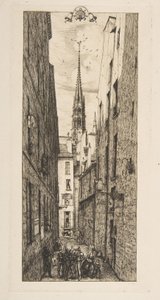 Rue des Chantres (Rue des Chantres, Paříž) od Charles Meryon