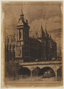 Hodinová věž – 1852 od Charles Meryon