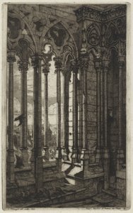 Galerie Notre Dame, Paříž (Galerie Notre Dame, Paříž) od Charles Meryon