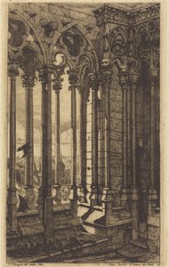 Galerie Notre-Dame, Paříž (The Gallery of Notre Dame, Paris) od Charles Meryon