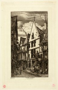 Rue des Toiles, Bourges od Charles Meryon